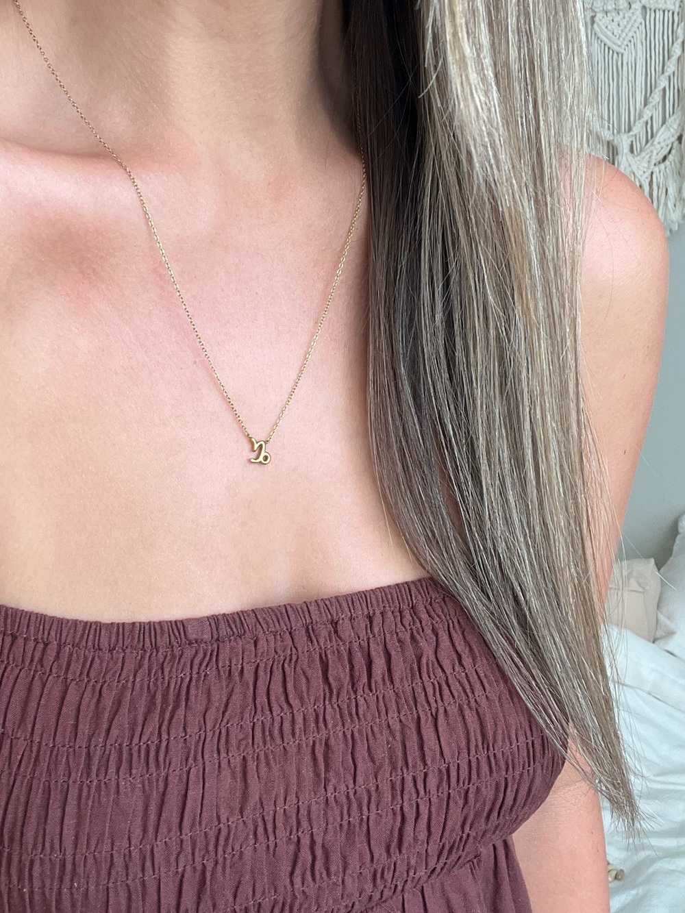 Hey Harper Waterproof Gold Capricorn Zodiac Necklace - Picture 2 of 5